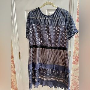 Navy blue, brand new with tags, lace dress, size XXL, runs small
